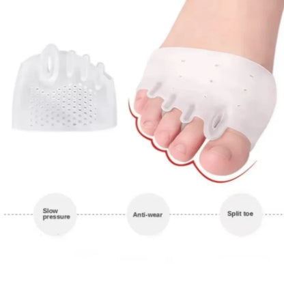 1 Pair of Gel Toe Protectors for the Forefoot, Featuring Breathable Honeycomb Design, Soft Silicone Socks, Specially Designed for Comfort, Suitable for Both Men and Women.