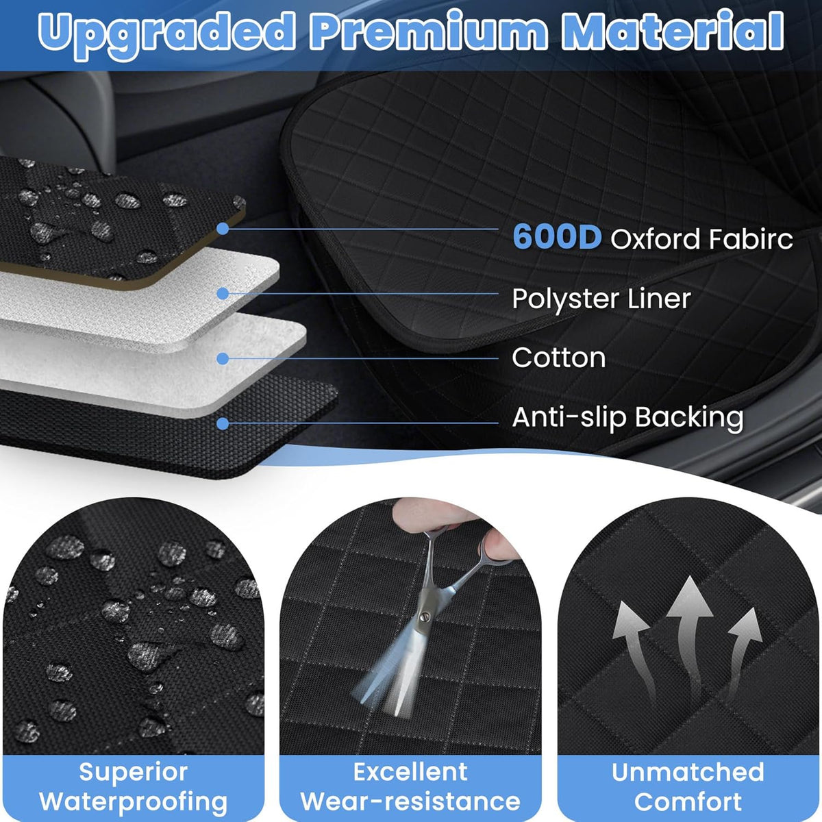 Dog Car Seat Covers, Waterproof Front Seat Cover