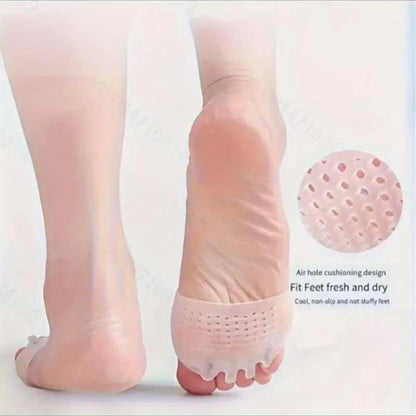 1 Pair of Gel Toe Protectors for the Forefoot, Featuring Breathable Honeycomb Design, Soft Silicone Socks, Specially Designed for Comfort, Suitable for Both Men and Women.