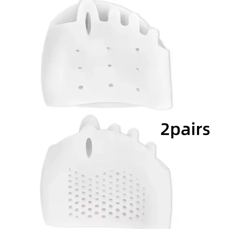 1 Pair of Gel Toe Protectors for the Forefoot, Featuring Breathable Honeycomb Design, Soft Silicone Socks, Specially Designed for Comfort, Suitable for Both Men and Women.